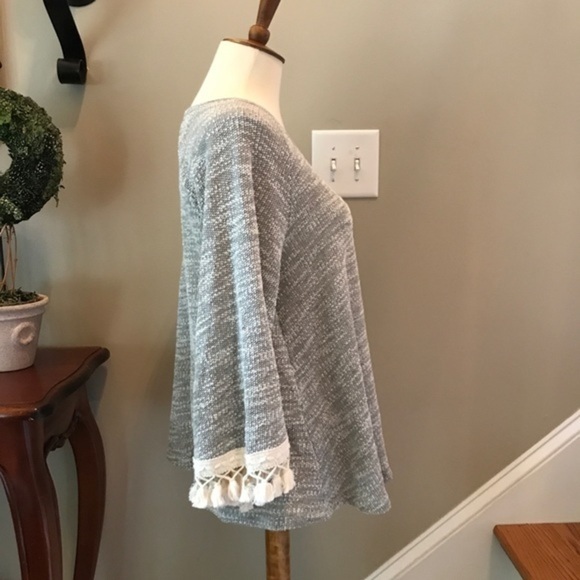 Anthropologie  Saturday Sunday Grey Textured Top - Picture 6 of 8
